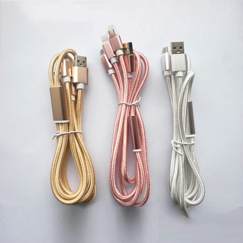  Конкурентоспособная цена цветной индивидуальный usb-кабель 3 в 1 для зарядки смартфона с высоким качеством и лучшим