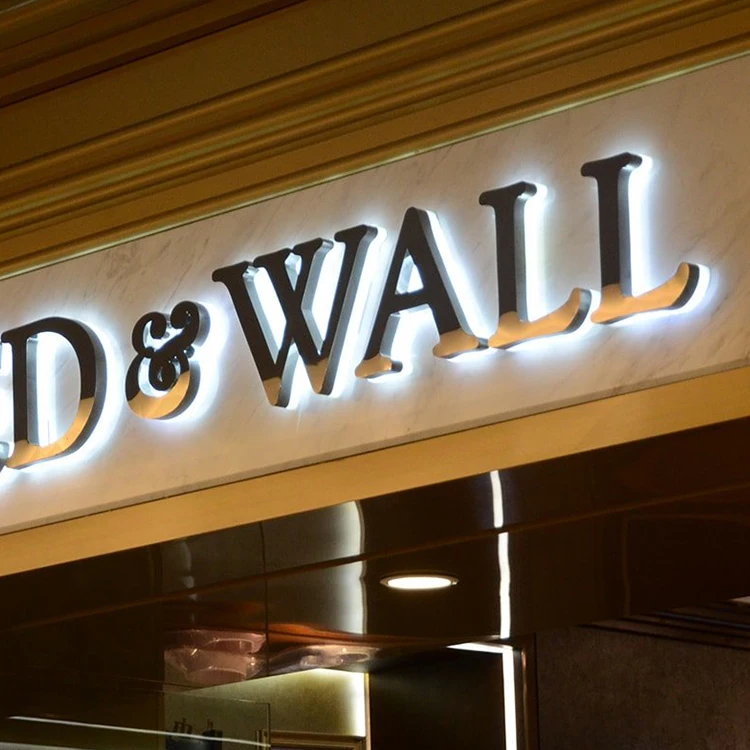 
Custom made advertising decoration enseigne lumineuse/Wholesale acrylic 3d channel letter/Backlit luminous sign letter 