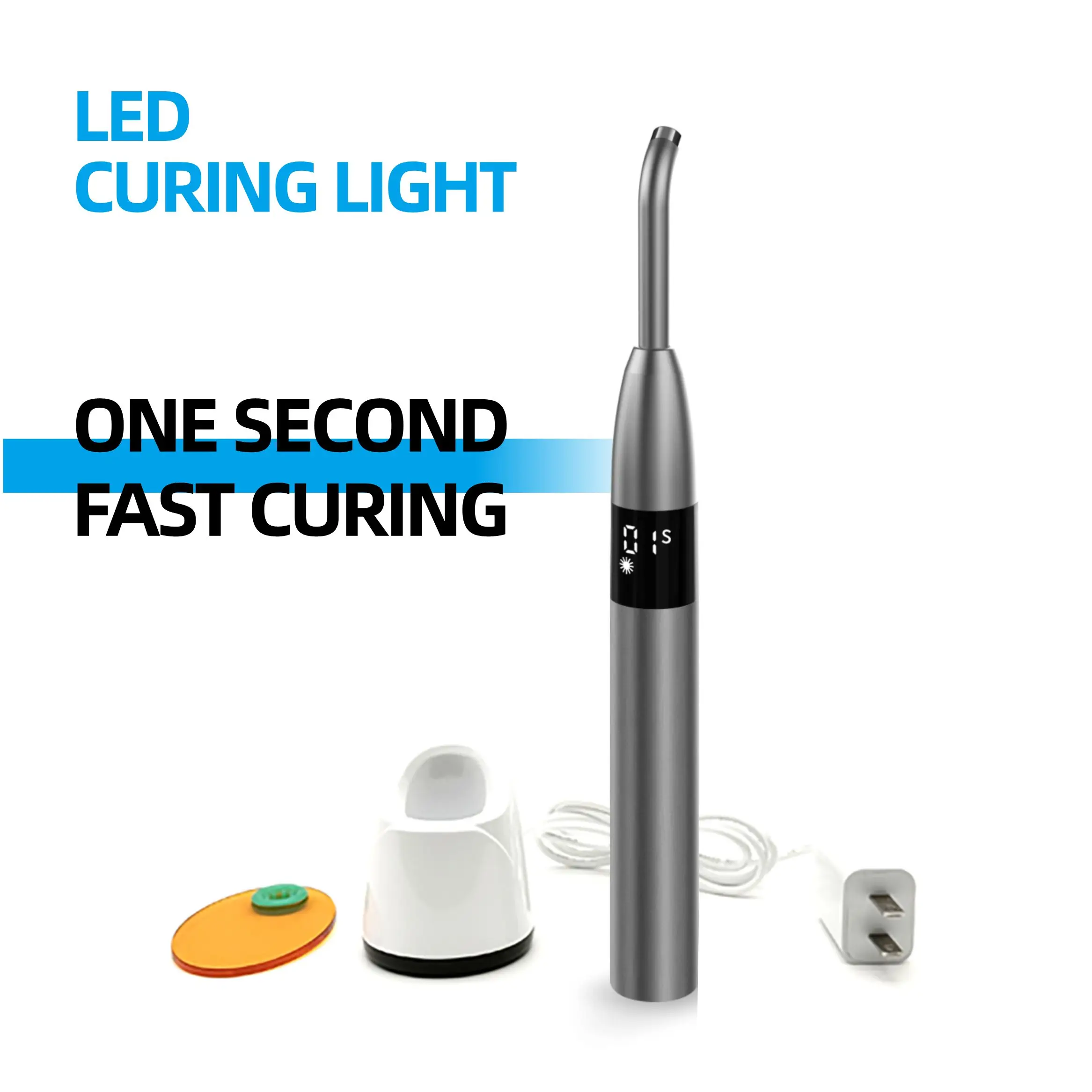 Dental Intelligent Light Curing Lamp High Light Exposure 4000mw/Cm2 Filling Tool Led Resin Curing Machine For Dental