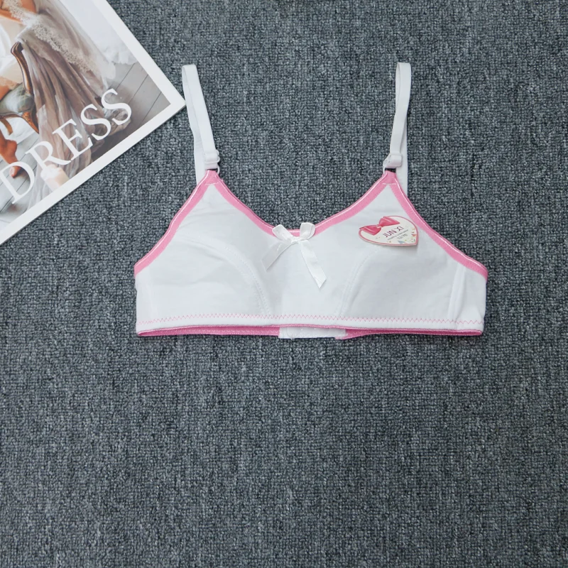 JUNXI 2022 Classic style Teenage Bras For Girls 100% cotton Breathable Seamless Underwear