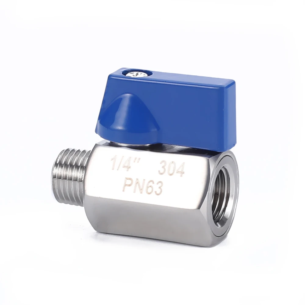SS304 Sanitary Thread 1/4 Inch PN63 Mini Ball Valve M/F