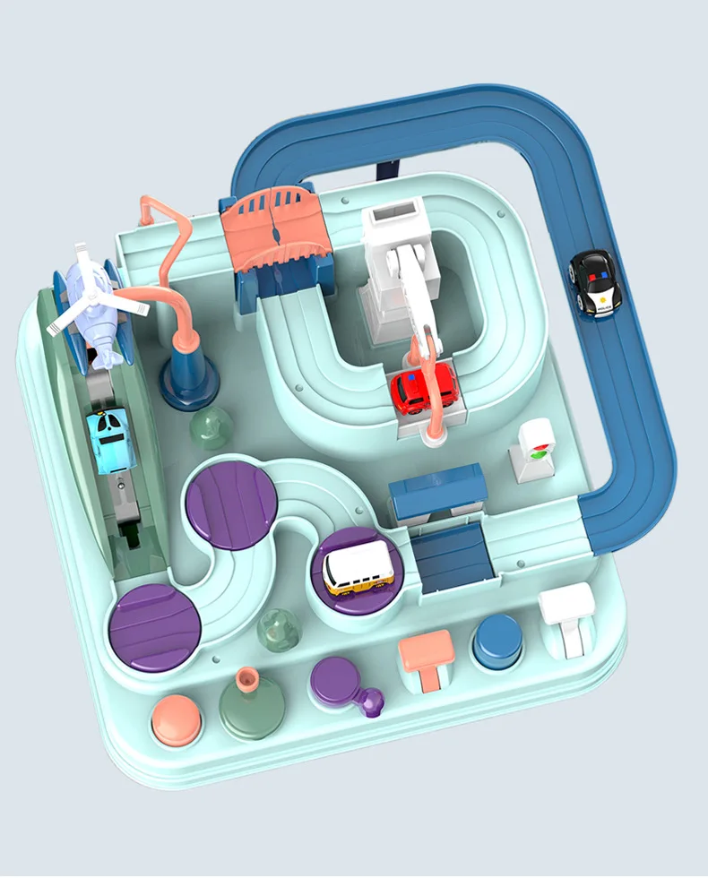 Hand-eye Coordination Training Educational Toy Puzzle Car Climbing Flexile Set Racing Model Toy Car  Adventure Game Track Garage