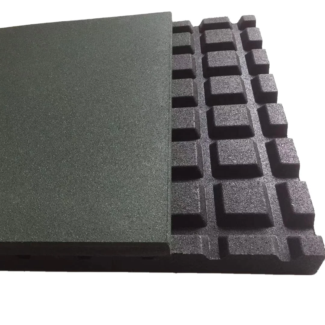 tile interlock floor soundproofing shock absorber safety play rubber tile mat