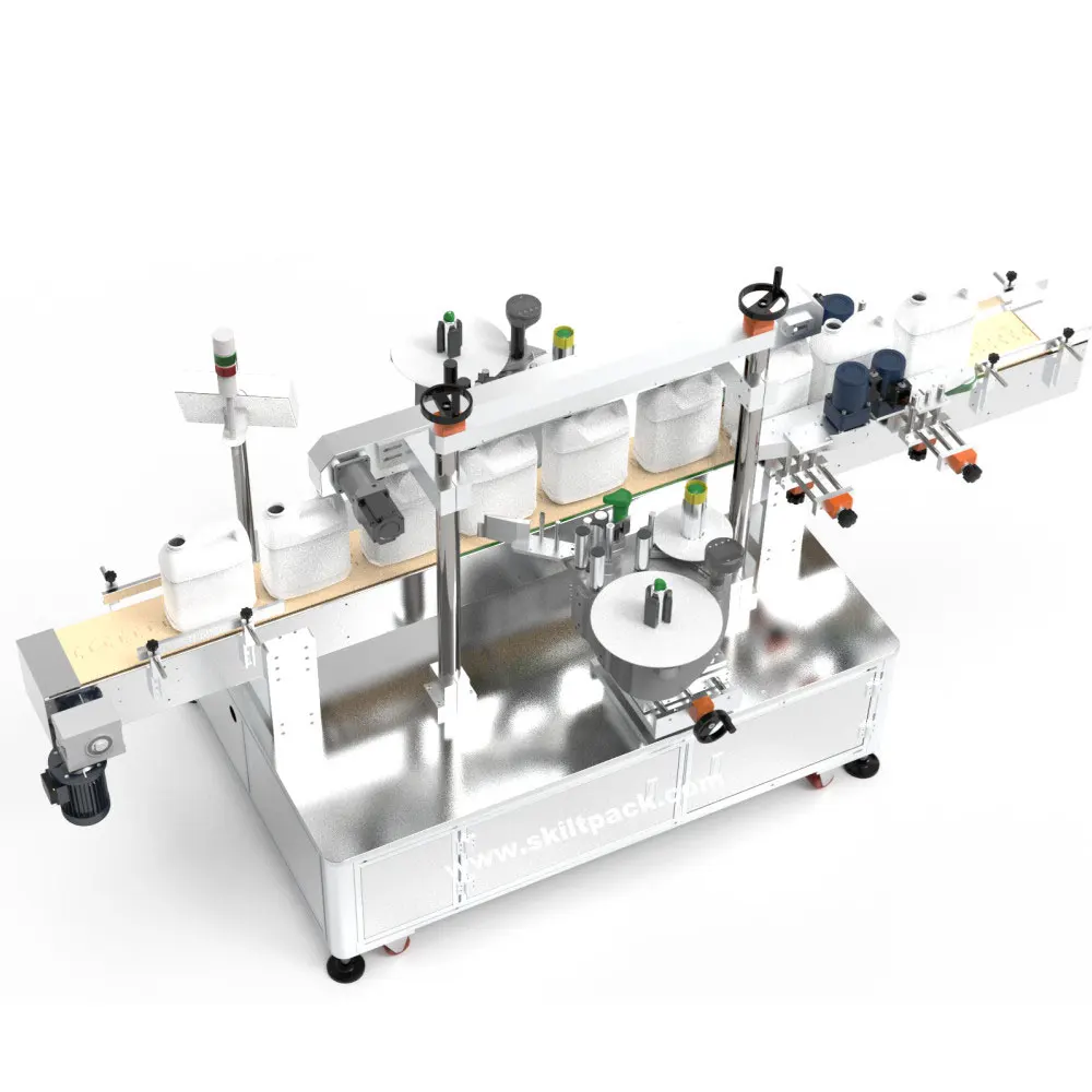 China Self-adhesive sticker auto round candy cups  front and back two labels label applicator