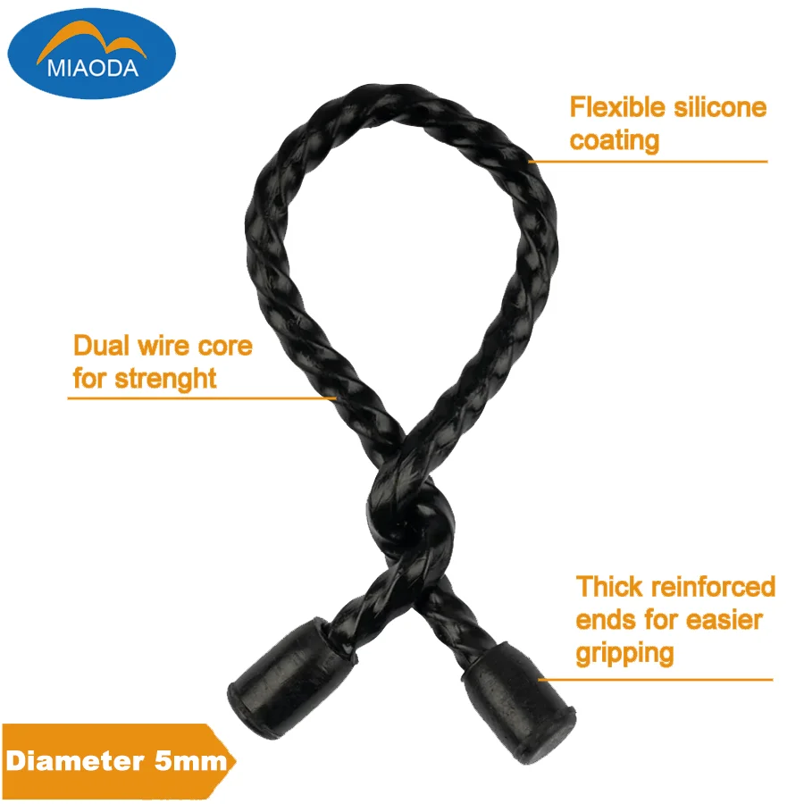 Original Reusable Silicone Twist Ties for Cord Organizer, 4in, 6in,12in,18in, 24in, 12 Packs, Reusable Zip Ties for Electronics