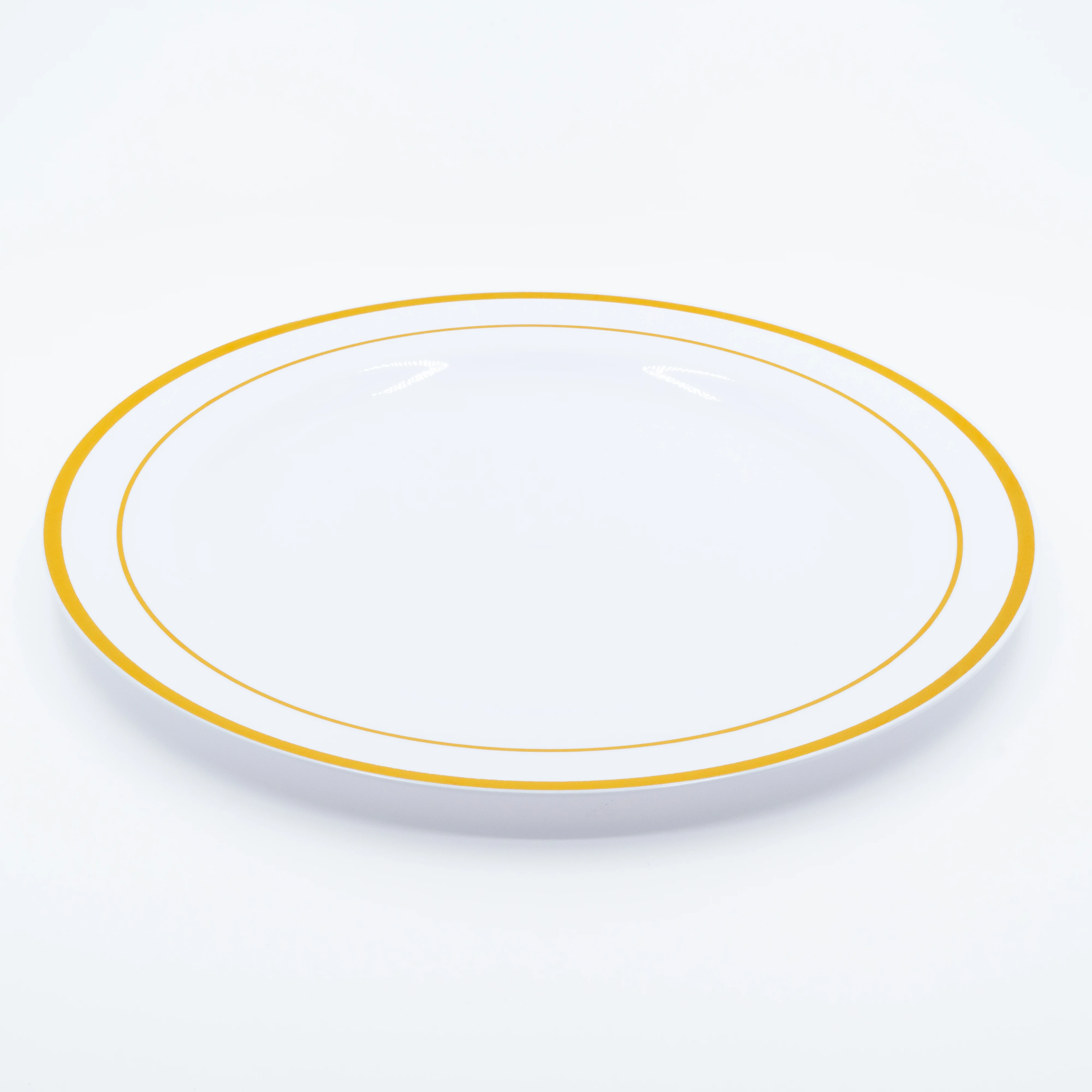 Лидер продаж, украшение для свадебной вечеринки, оптовая продажа, Золотые круглые пластиковые тарелки