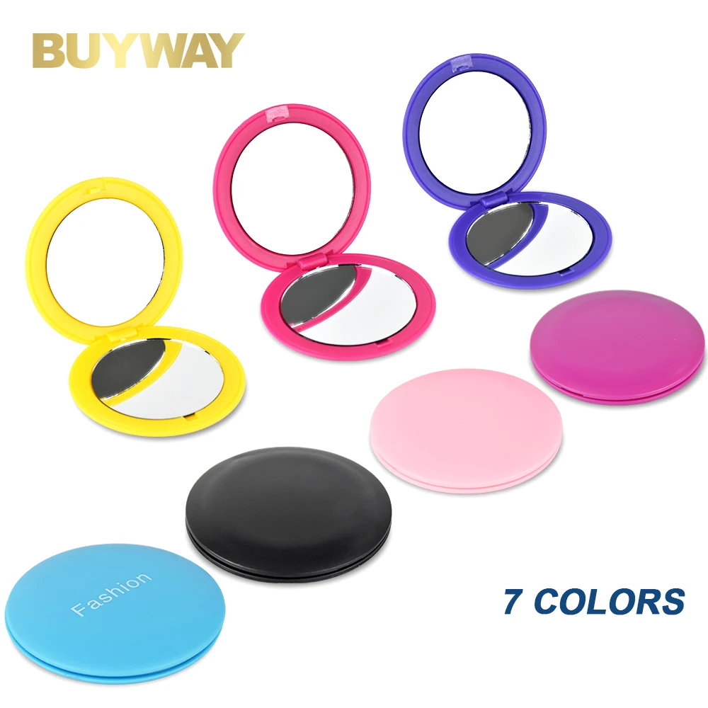 Wholesale Personalized Folded Double-Sided Round Small Cosmetic Pocket Mirors Makeup Mirror Promotional Custom Mini Mirror