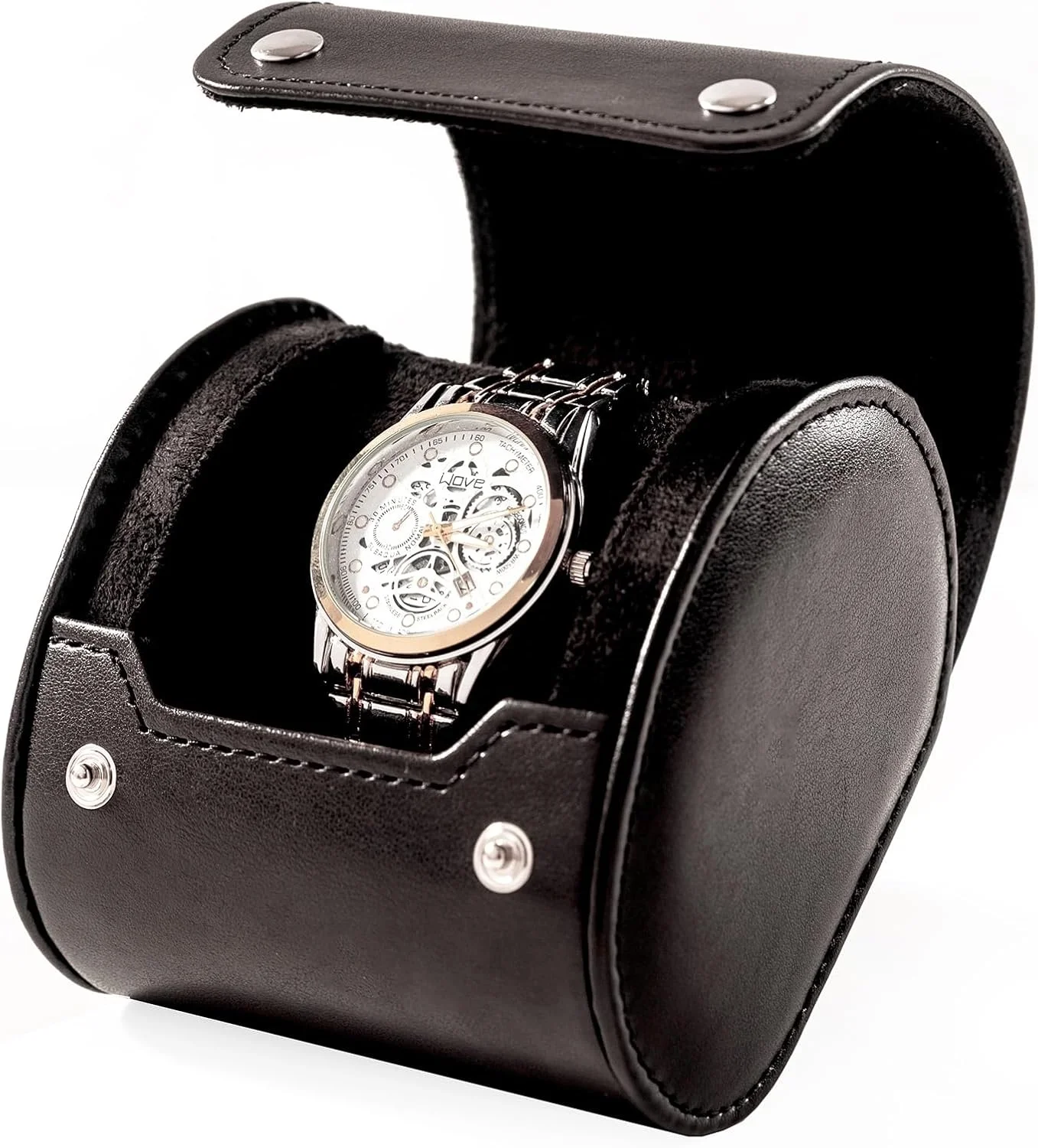 Single Watch Travel Case Classic Leather Watch Case Watch For Storage And Display Mens Case