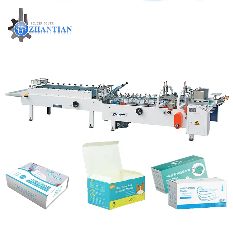 ZH-800 printing industry equipment automatic flexibility carton box folder gluer machine