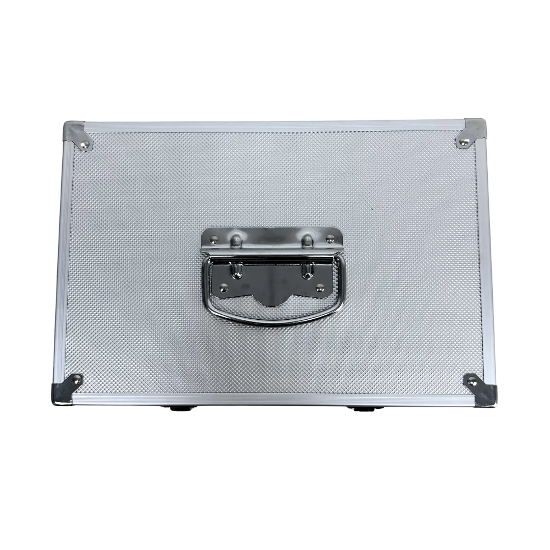 Portable Aluminum Business Style Tool Carrying Case with Metal Handle Lightweight Storage with Open Closure and Code Locks