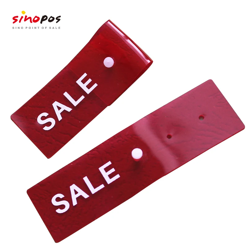 
20pack Clothes Hanger Snap Clip Vinyl Sale Label, fashion store hook discount price tag flexible plastic flag shoe bag new sign 
