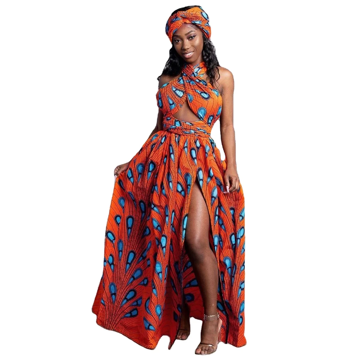 African Dress in African Print Dashiki African Style Designs Long Maxi Dresses Women Clothes Manufacturer Wholesale