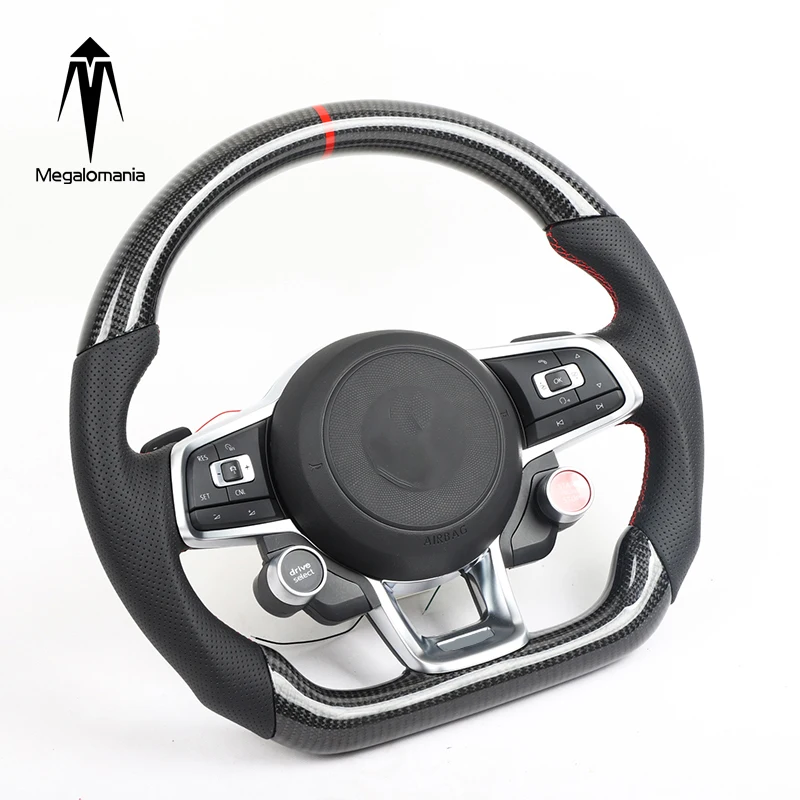  Carbon Fiber Custom-made Steering Wheel For V W G-olf 7 M K7 G TI/R