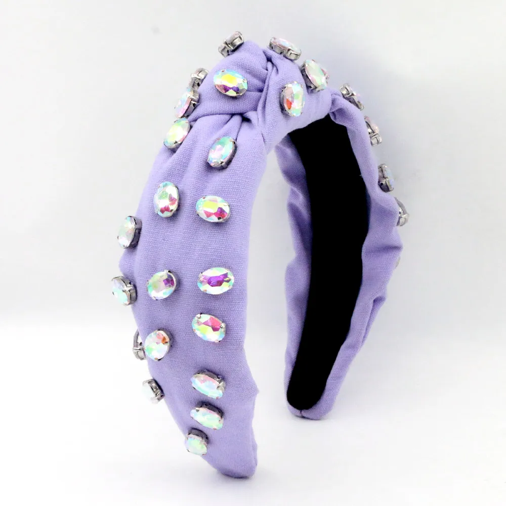 Dream Fashion AB Crystals Designer Headbands For Kids Frozen Lace Bow Headband Kids Hair Accessories Baby Girl Headband