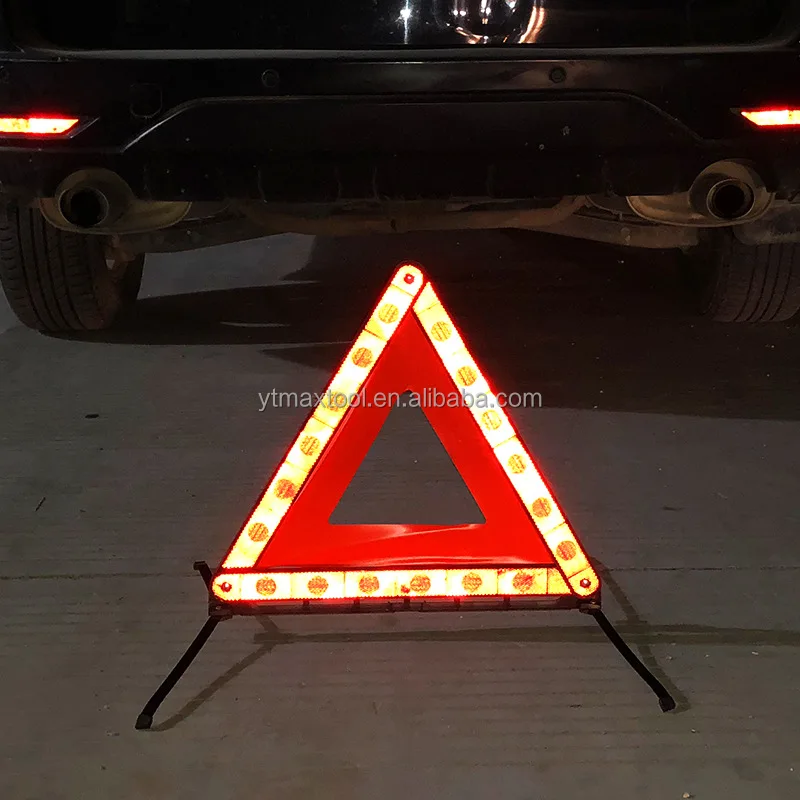 Car emergency stop accident tripod warning plate multi-function annual inspection tripod folding plate