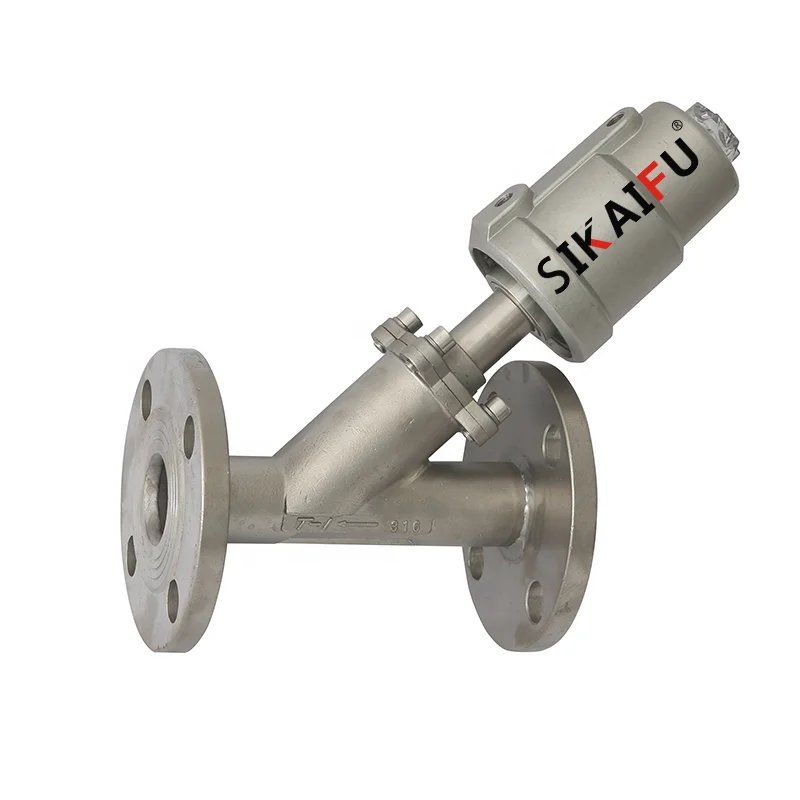 Factory wholesale Steam use Flange Angle Seat Valve with Solenoid Valve 220v ac