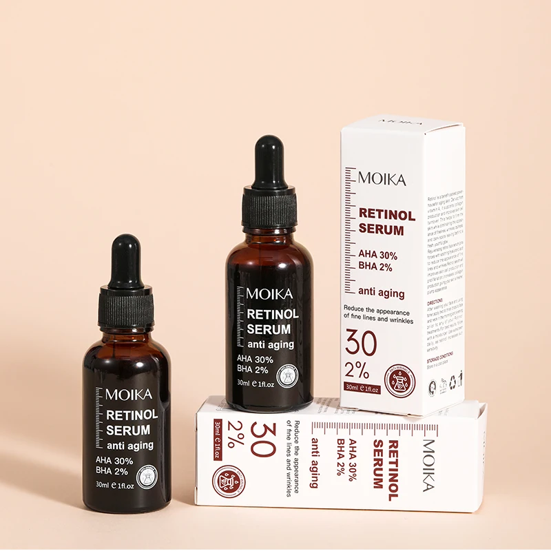 MOIKA Wholesale Private Label Retinol Face Serum Brightening Whitening Anti Aging Skin Care Facial Serum Set