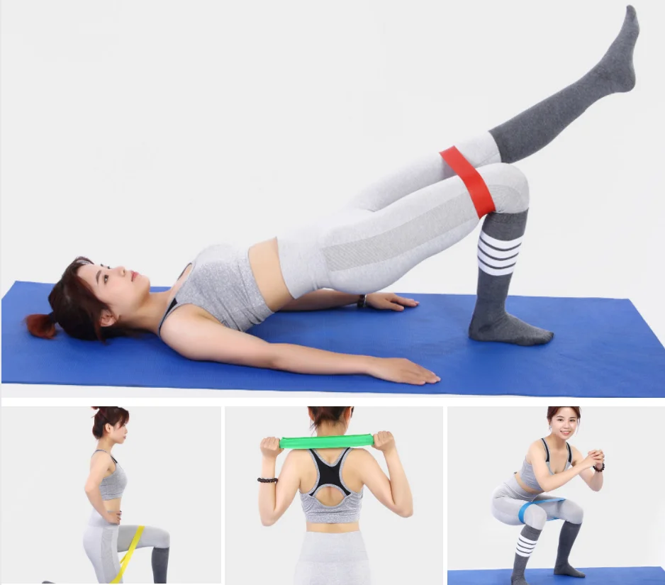 Latex Resistance Loop Bands Portable Custom Popular Hip Exercise Elastic Resistance Yoga Bands