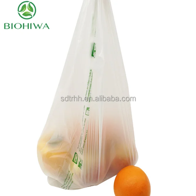 Biodegradable Compostable Plastic Fruit Vegetable Bags Supermarket Shopping Produce Food Packaging Bag On Roll
