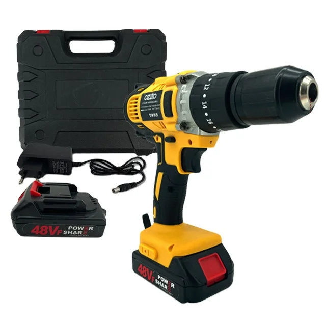 Заводские электроинструменты литиевая электрическая отвертка 21 в беспроводная дрель ударная