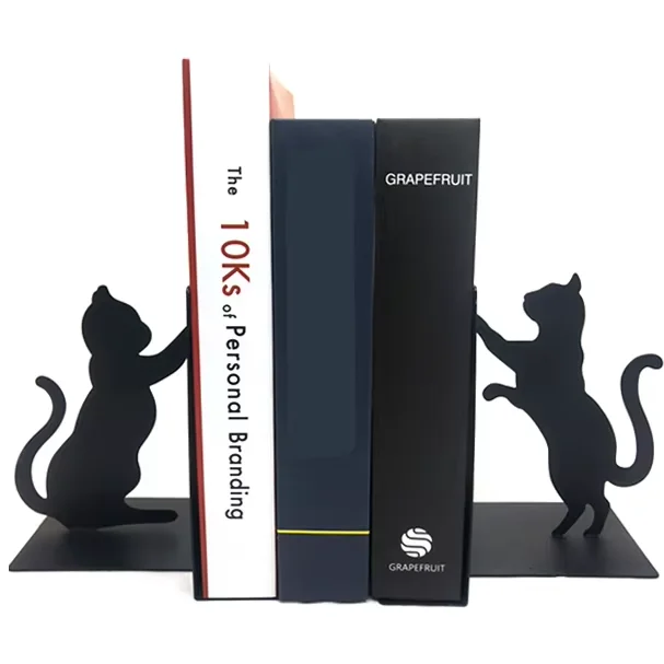 Office Organizer Creative Design Cute Cat Custom Bookend Stand Decorative Desktop Gift Book Ends Stand Holder Animal Bookends