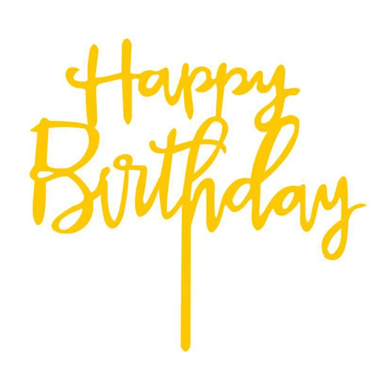 
Silver Custom Personalized acrylic Happy Birthday Acrylic Cake Topper 