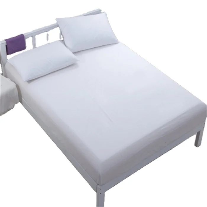 white 100% cotton polyester microfiber fabric soft bed sheet set  bedding sheet set