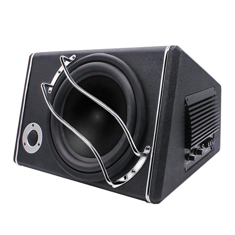 Wholesale max power 1200W car audio subwoofer 12V 10 inch subwoofer active trapezoid subwoofers for car