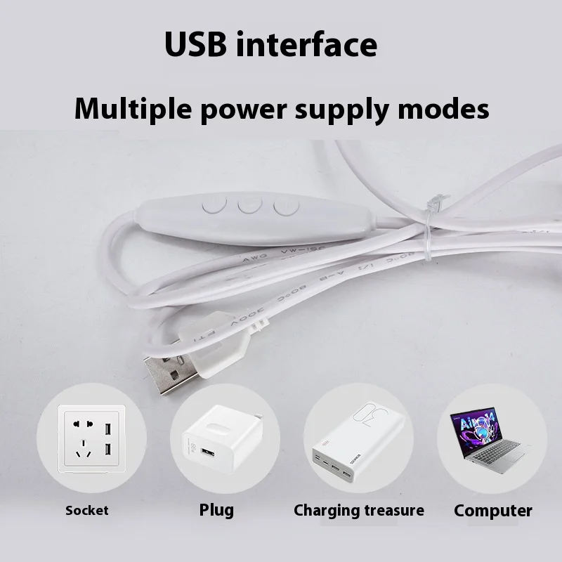 USB Night Light Three Color Temperature 5v Rv Light Puck Light Puck Light Wine Cooler Closet Light ultra Thin Led Cabinet Light