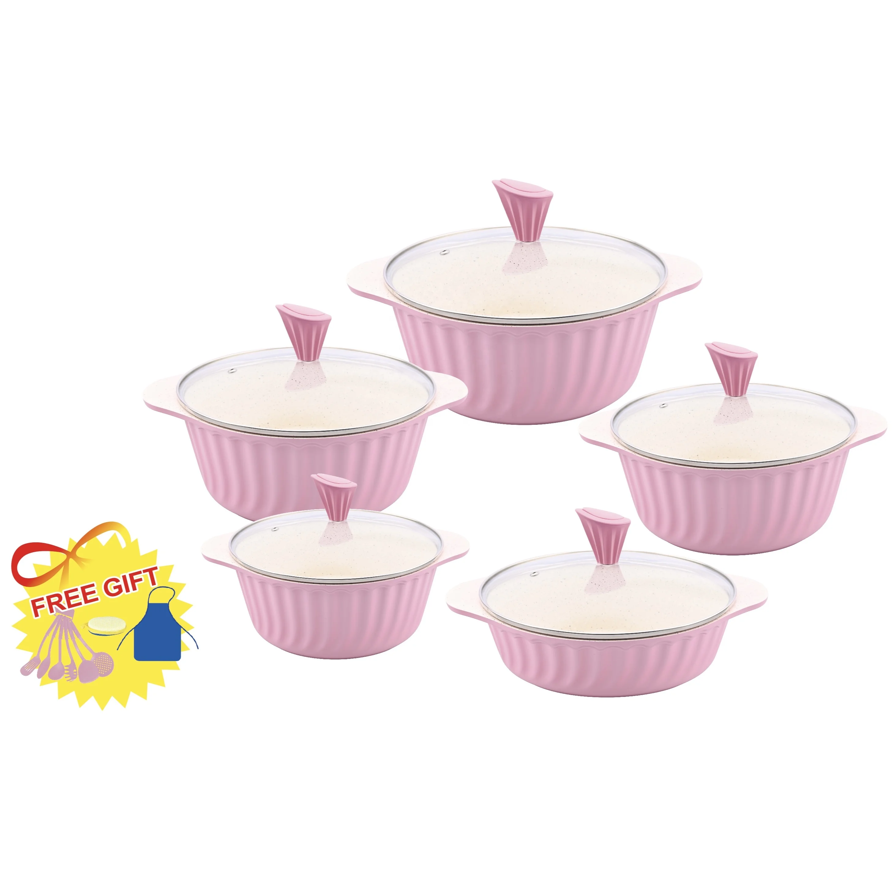 High quality Pots and pans cookware Aluminum Alloy nonstick casserole sets