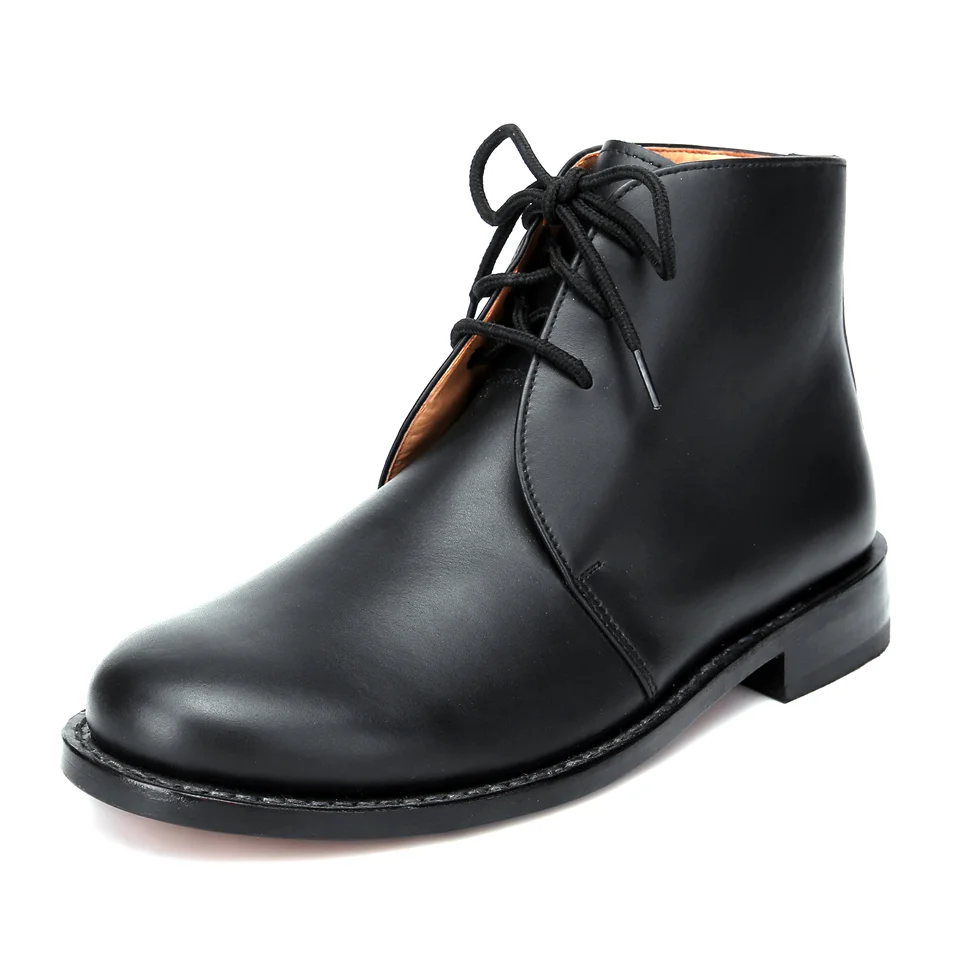 Официальная обувь из натуральной кожи на лодыжке в стиле милитари, Мужская классическая обувь, Армейская Обувь