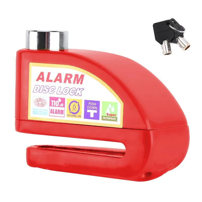 Bicycle And Motorcycle Disc Brake Lock Alarm Waterproof Anti-theft Lock Cable