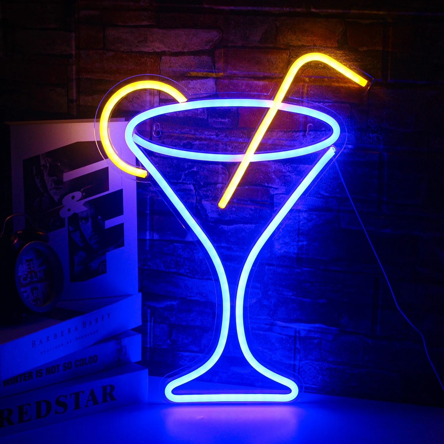 Hot Sale WanXing Cocktail Led Neon Sign Fashion Design Custom Acrylic Neon Light For Restaurant Cafe Bar Wedding Xmas Party