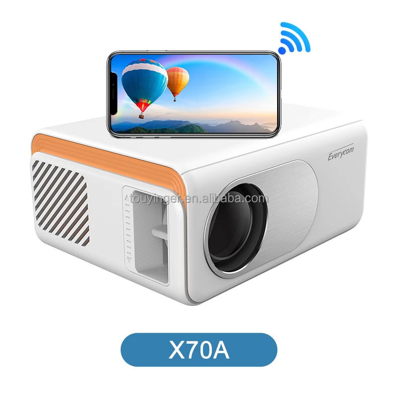 Touyinger X70 1080P Lcd Pocket Pico WiFi Projectors Wireless Mini Portable Projector Mini Beamer 1080p  mini portable hd led pro