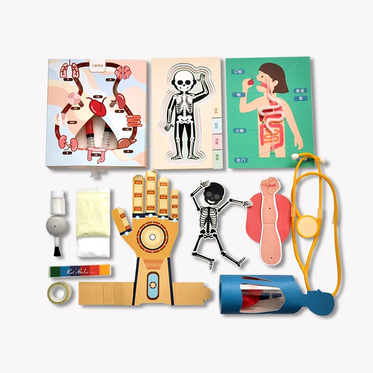 Эксперимент по исследованию человека STEM, 3d научная лаборатория, детский набор игрушек ручной работы «сделай сам»