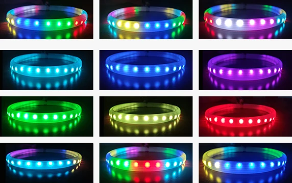 New Item USB-C  Multi color  Silicone LED Dog Collar With Multi  Functional RGB Light Up Pet Collar USB Rechargeable