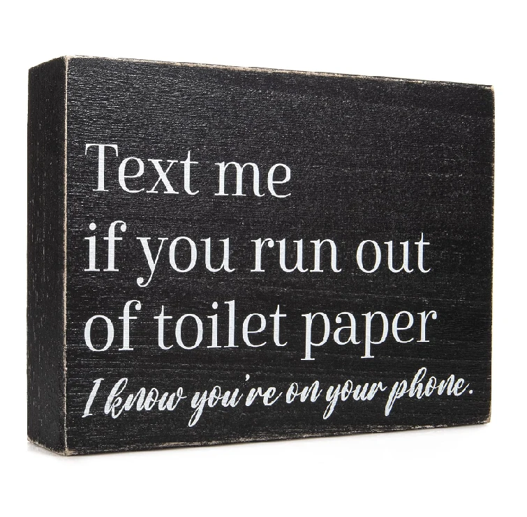 Bathroom Decor Wall Art Funny Bathroom Signs and Restroom Decor Farmhouse Boho Toilet Signs