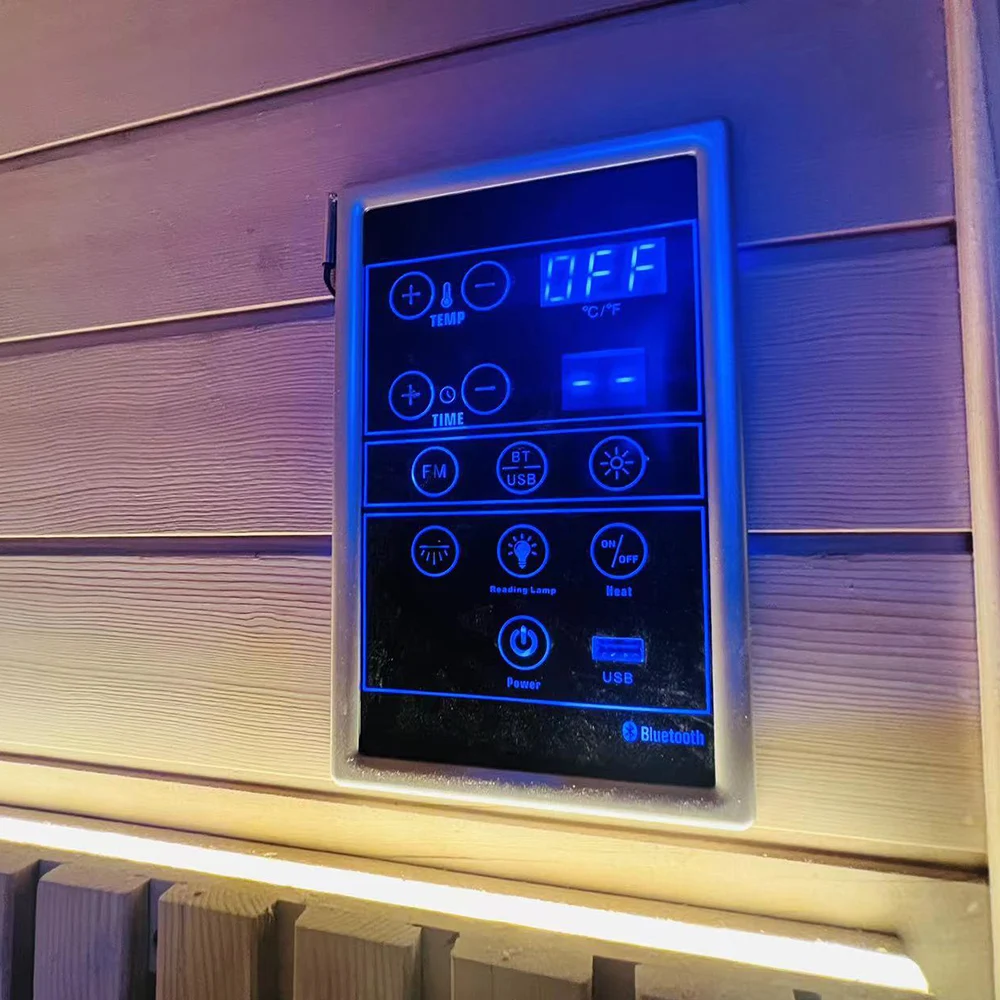 Outdoor Solid Wood Electric Heating Furnace Traditional Steam Sauna Room