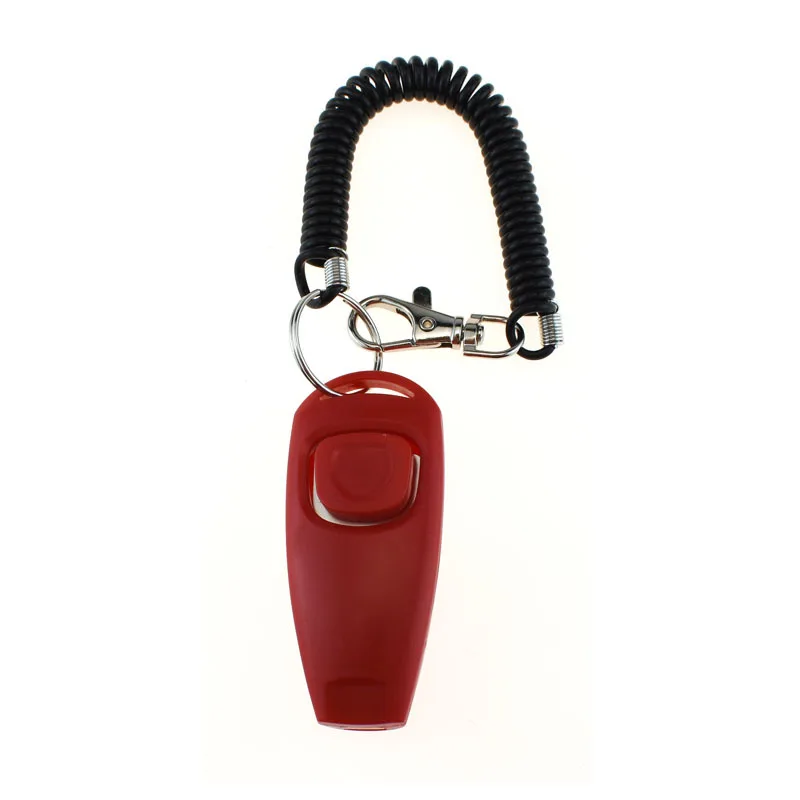 2 In 1 Dog Pet Training Clicker Whistle with Wrist Strap Dog Training Clickers and Whistle in One