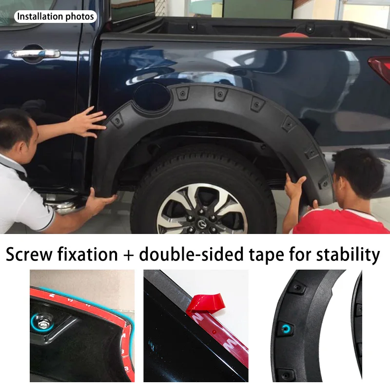 Factory Price Latest Wholesale Car Accessories Wheel Wide Fender Flares Matte Black For Mazda Bt-50 2012-2018