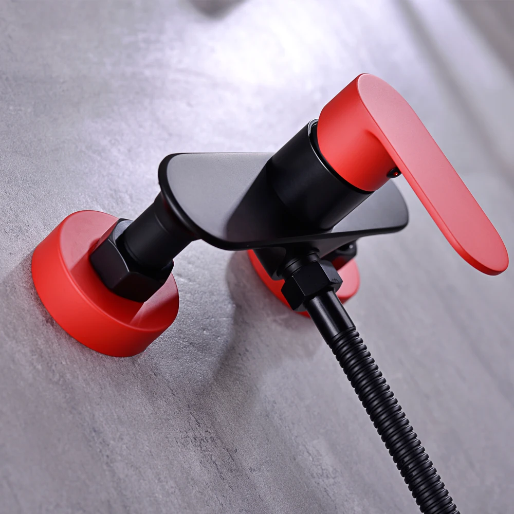 
Luxury bathroom shower set brass faucet single handle wall mounted chrome water mixers taps 