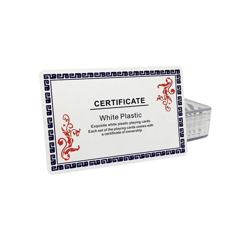 GS-18163 Custom White Poker Cards PVC Playing Cards