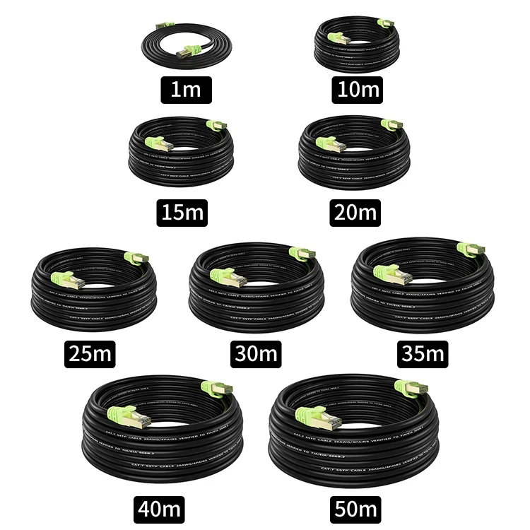 23awg 50 м lszh 0,5 м 5 м sstp ftp Плетеный наружный rj45 s/stp lan gold 100 м cat7 cat8 сетевой кабель ethernet для телекоммуникаций