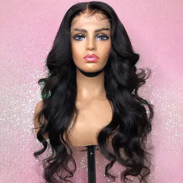 Alibaba Online Shopping 40 Inches Wigs for Black Women Human  Natural Black Color Body Wave Human Hair Wigs Remy  Hair