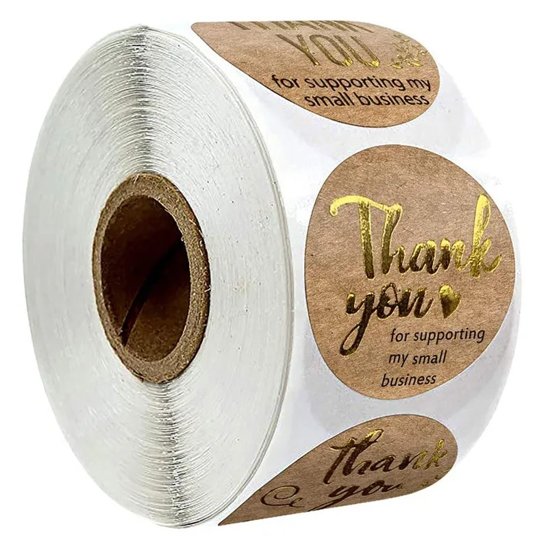Manufacturers Custom Private Brand Printed Logo Thank You UV Stickers Labels For Small Business