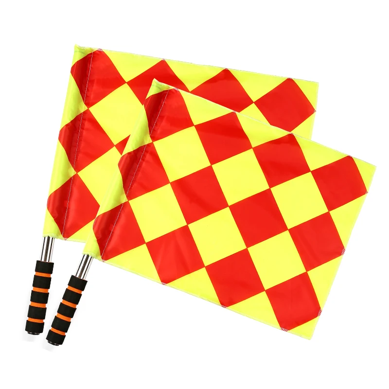 New Soccer Referee Flag With Bag The  Soccer Referee Patrol Flag Sports Match Football Linesman Flags Referee Equipment