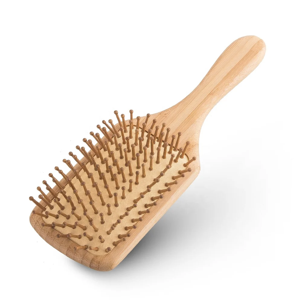 Wooden Factory Hair Brush Massage Comb Custom Logo Hair Combs Bamboo Brush Hair
