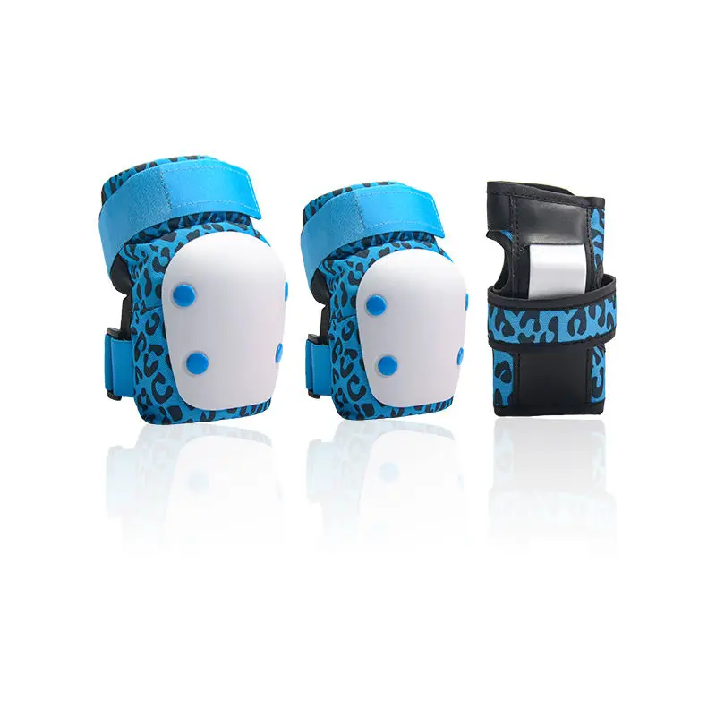 Wholesale Custom Unisex Multi-colored 3 in 1 Sports Protective Gear Elbow Knee Pads Set for Roller Skating Skateboarding Scooter