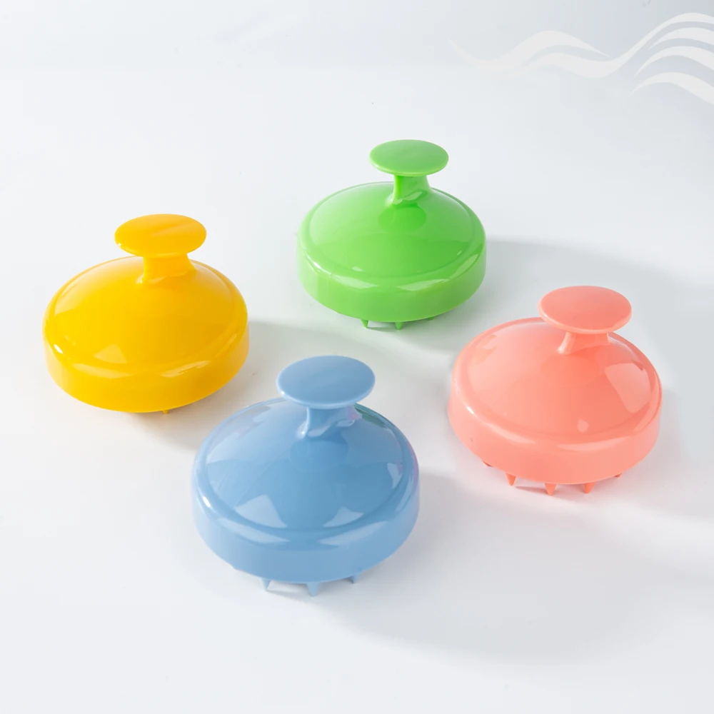 2024 Popular High Quality Bright Candy-Colored Shower Scalp Scrubber Silicon Scalp Massager Shampoo Brush For Wet Or Dry Use