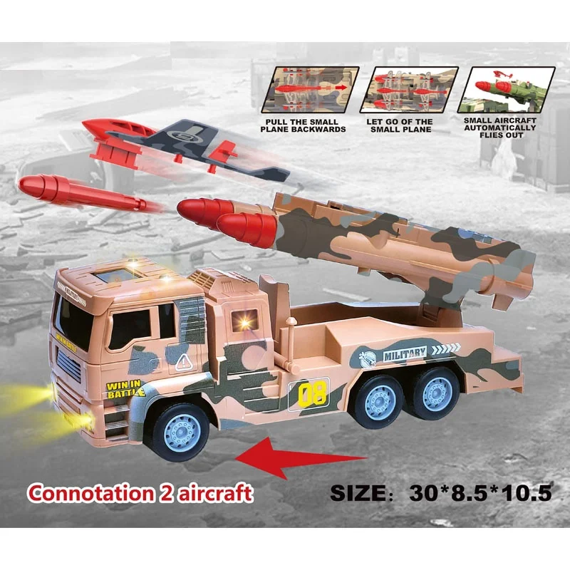 Shantou Toys High Quality Kids Plastic Electric Friction Toys Car Light Music Military Truck Toy Vehicle